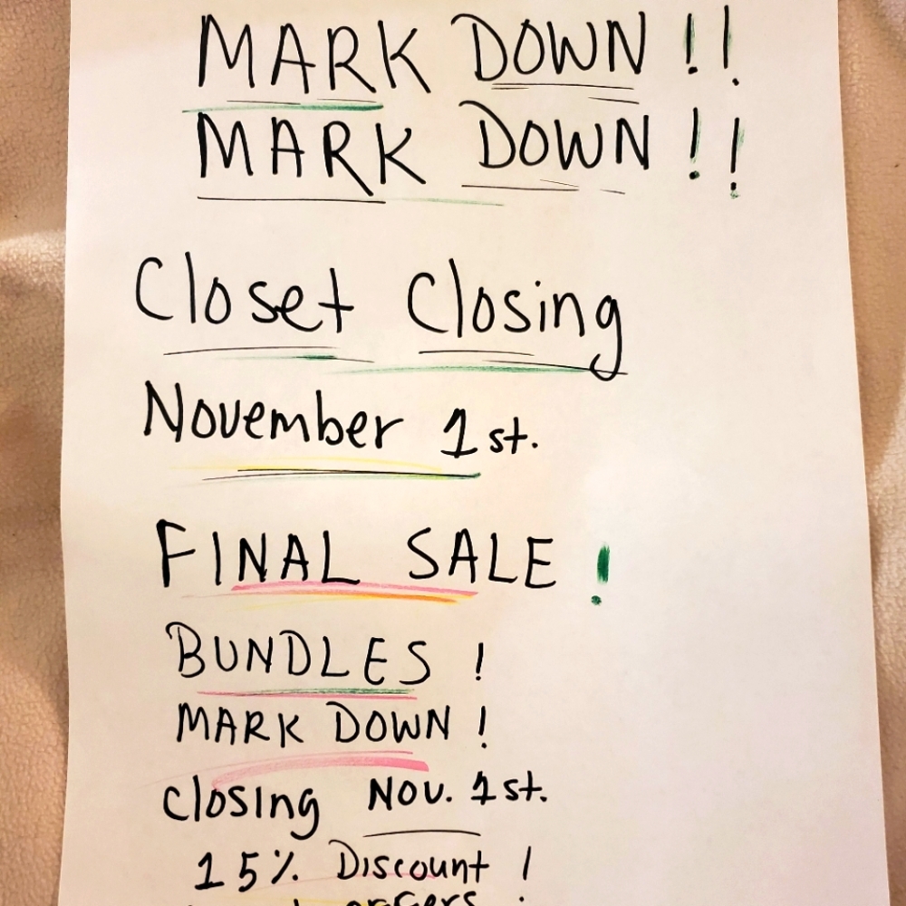 Final sales Final!